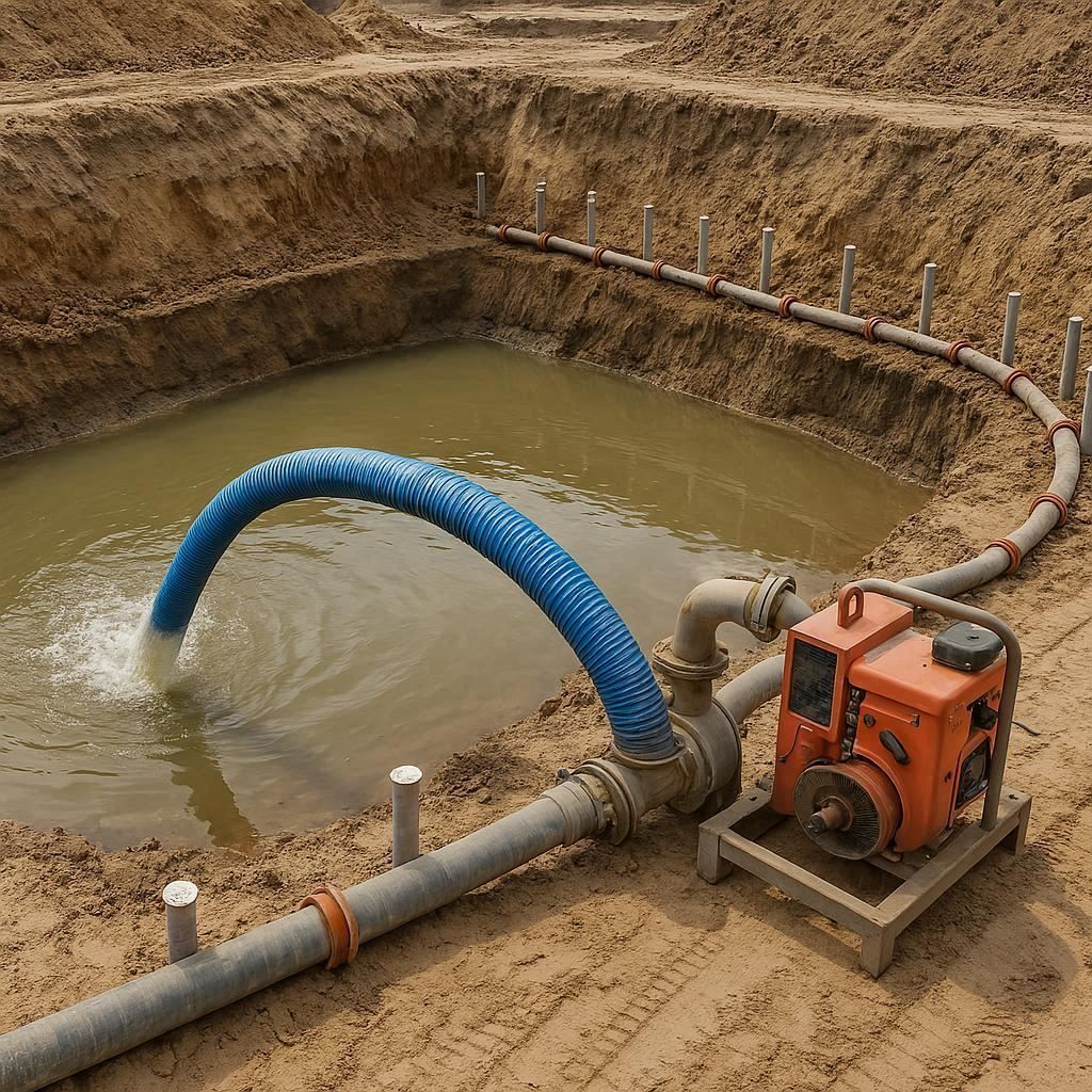 Водопонижение и осушение котлована в Наро-Фоминске